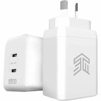 35W Power Adapter with 2 USB-C Ports, White