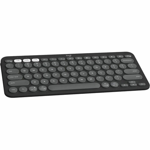 Logitech - Logitech Pebble Keys 2 K380S Tonal Graphite Wireless Keyboard