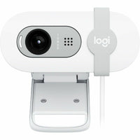 100 Full HD Webcam Off-White Full HD Auto-Light Balance Built-in Mic Privacy Shutter Webcam