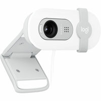 100 Full HD Webcam Off-White Full HD Auto-Light Balance Built-in Mic Privacy Shutter Webcam