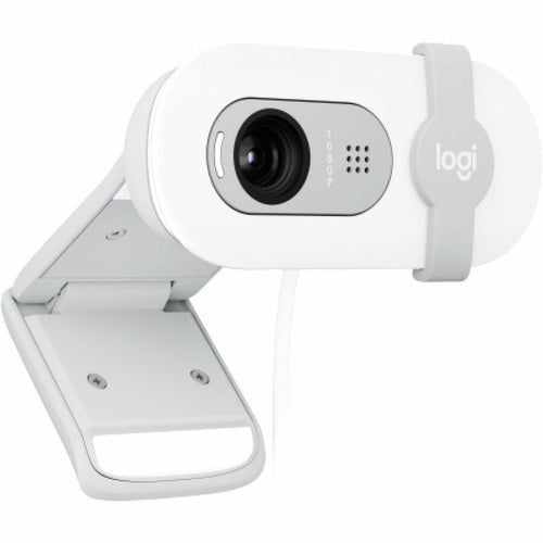 Logitech - Logitech 100 Full HD Webcam Off-White Full HD Auto-Light Balance Built-in Mic Privacy Shutter Webcam