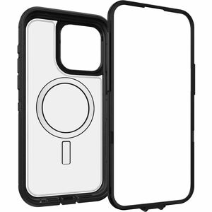 Clear IP15 Pro Max Phone Case, Black Trim