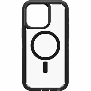 Clear IP15 Pro Max Phone Case, Black Trim