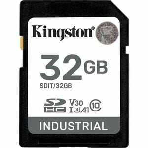 32GB Industrial SDHC Memory Card, C10, U3, -40C to 85C