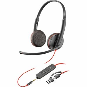 HP - Hp Wired USB-C Headset with C3225 Blackwire, Headphones