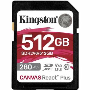 512GB SDXC Canvas React Plus U3 UHS-II Flash Memory Card
