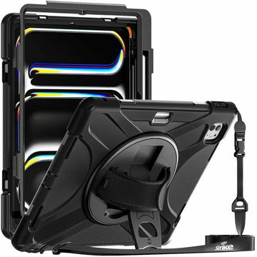 iPad Pro 13 2024 Rugged Case with Hand Strap & Lanyard for Business Operations Tablet