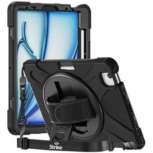 Strike Group - Strike group iPad Air 11 2024 Rugged Case with Hand Strap Shockproof Dual-Layer Protection