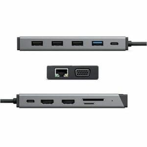 12-IN-1 Triple Display Compact Dock USB-C/A Adapter