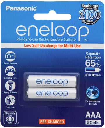 Eneloop AAA 800mAh Rechargeable Batteries 2 Pack