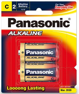 Panasonic - Panasonic C Alkaline Battery 2 Pack
