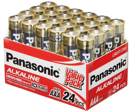 Panasonic - Panasonic AAA 24-Pack Alkaline Batteries