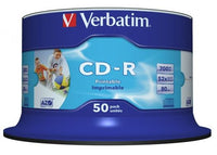 CD-R 700MB 52x White Inkjet Printable 50 Pack spindle Media