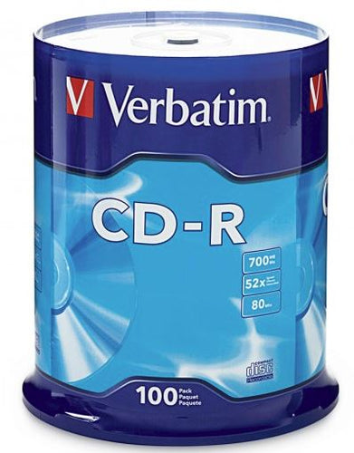 Verbatim - Verbatim CD-R 700MB 52x 100 Pack Spindle Data Storage