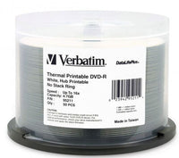 DVD-R 4.7GB 16x Thermal Printable 50 Pack Spindle - White