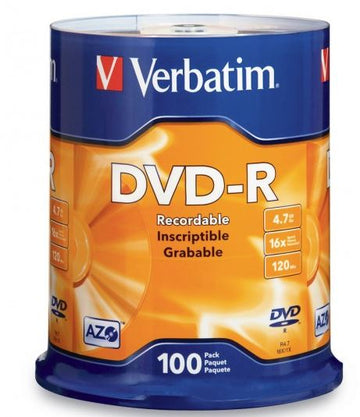 DVD-R 4.7GB 16x 100 Pack on Spindle