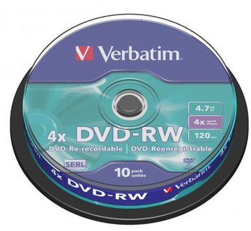 DVD-RW 4.7GB 4x 10 Pack on Spindle