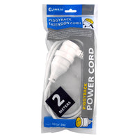 Piggy Back Extension Cord 2M with Integrated Socket Type