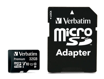 32GB Premium microSDHC Class 10 UHS-I Card with Adapter