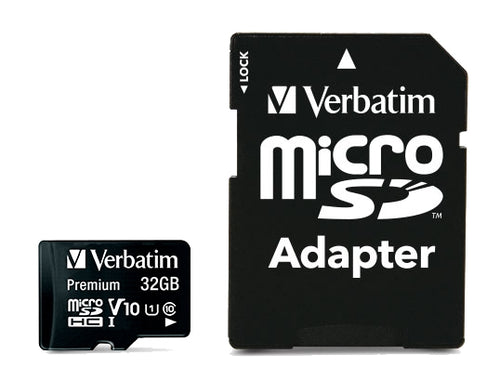 Verbatim - Verbatim 32GB Premium microSDHC Class 10 UHS-I Card with Adapter