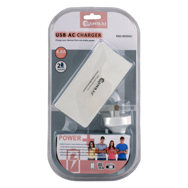 4 Port USB Charging Station Surge Protection V2 Home Travel Charger