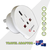 Inbound Travel Adapter US/UK/EU to AU/NZ Plug World, 3-Pin for Australia & New Zealand