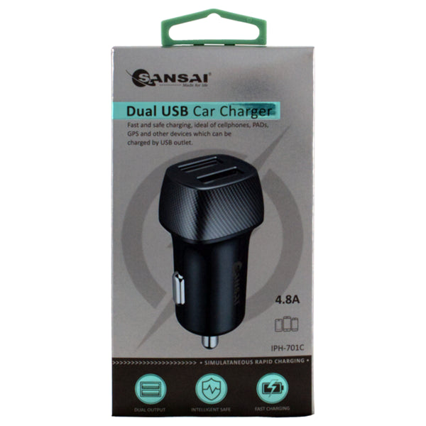 Dual USB Car Charger for Mobile Devices 4.8A Output - Model Number - Car Charger