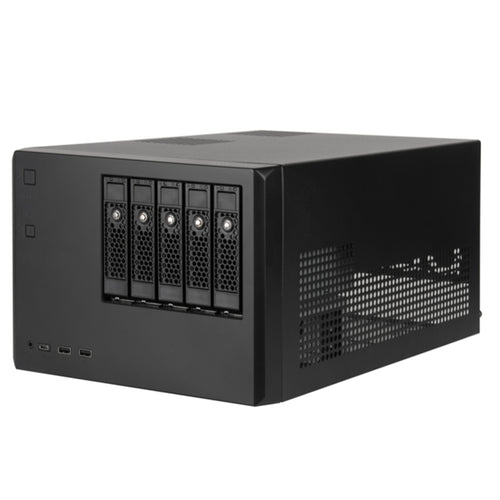 SilverStone - Silverstone CS351 mATX Black Storage Desktop 5 Hotswap Bays