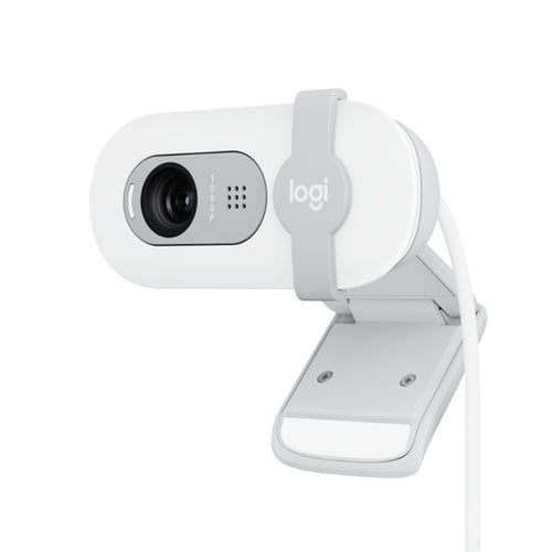 Logitech - Logitech Brio 100 Full HD 1080p White Webcam