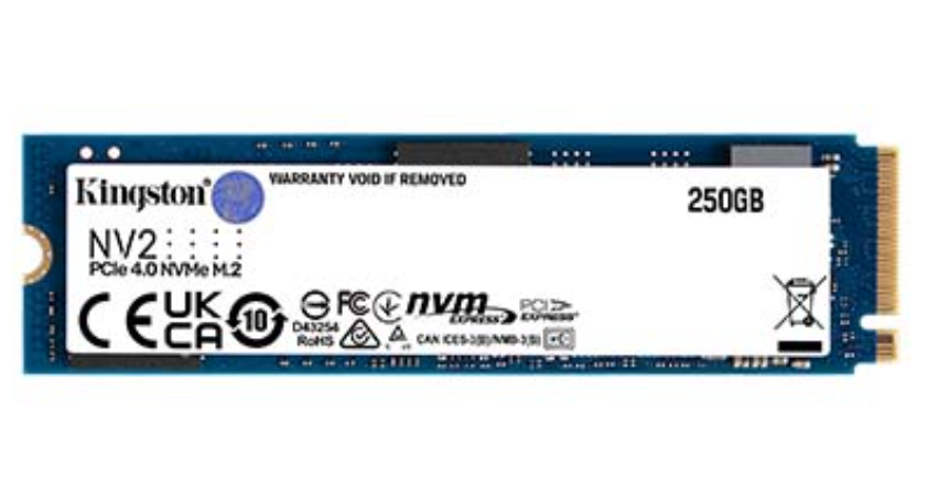 250GB NV2 PCIe 4.0 NVMe SSD 3000/1300 MB/s