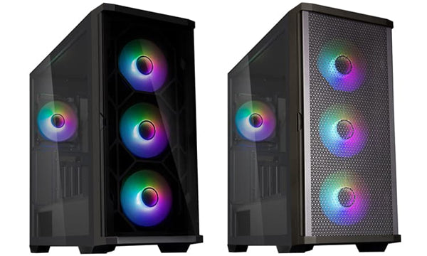 Z10 Duo ATX Mid Tower Case 4x120mm ARGB, Mesh, Tempered Glass Black