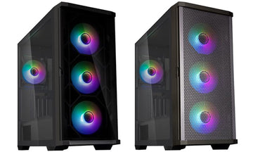 Z10 Duo ATX Mid Tower Case 4x120mm ARGB, Mesh, Tempered Glass Black