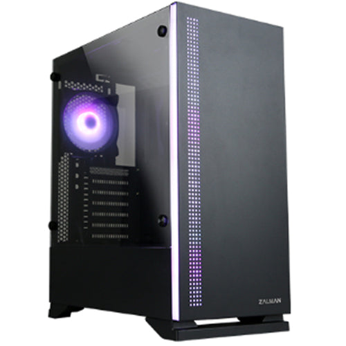 Zalman - Zalman S5 RGB ATX Mid Tower Black Case with 120mm RGB Fans