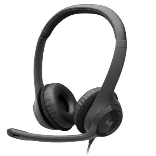 Headphones - Logitech H390 Stereo USB Rotating Boom Mic Headset