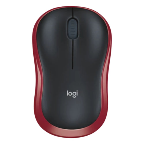 Components - Logitech M185 USB Wireless Red Compact Mouse - Nano Receiver 3 Buttons