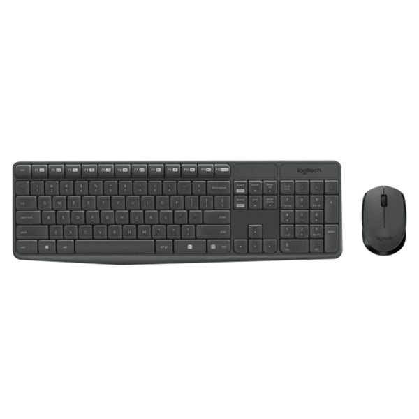 MK235 Wireless Keyboard and Mouse Desktop Kit with Nano USB Receiver, Full Size