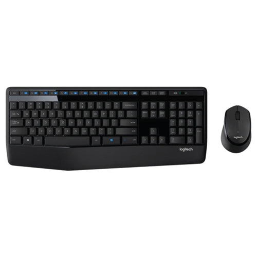 Components - Logitech MK345 Wireless Keyboard Mouse Nano USB Receiver 12 F-Keys Full Size Spill Resistant Wireless Desktop Kit