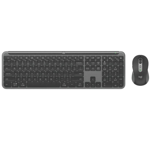 Logitech - Logitech MK950 Graphite Wireless Keyboard Mouse BT USB Receiver 36m-KB 24m-MS