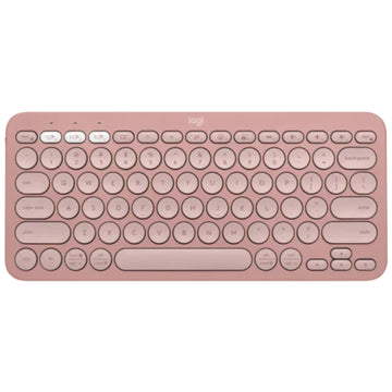 Pebble Keys 2 K380S Rose Wireless Keyboard Bluetooth Easy-Switch 2xAA