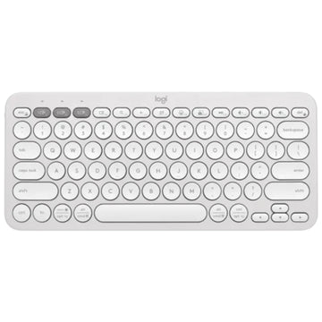 Pebble Keys 2 K380S Wireless Compact Keyboard Bluetooth White