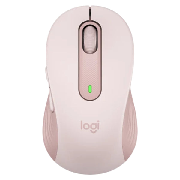 Signature M650 Wireless Mouse Rose Bluetooth Silent Clicks Side Buttons Comfort Shape 24-Month Battery Life Medium Size