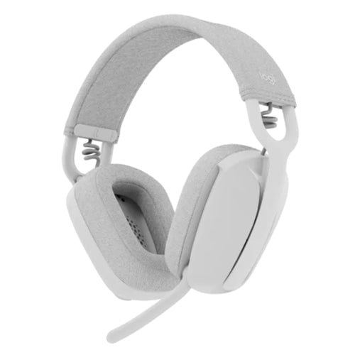 Headphones - Logitech Zone Vibe 100 Off White Wireless Noise-Canceling Headphones