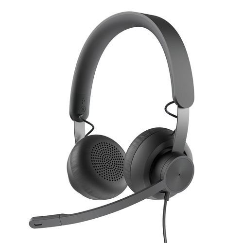 Headphones - Logitech Zone Wired Headset for Microsoft Teams Premium Audio Noise Cancelling USB Headset