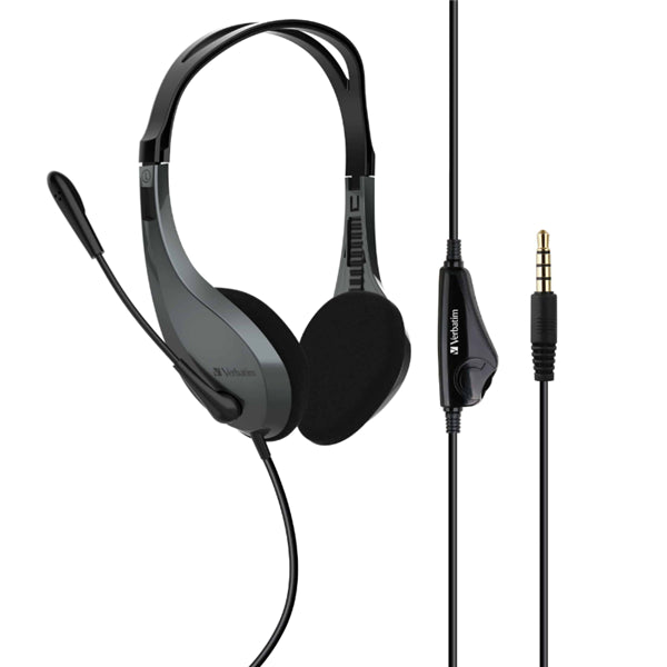 Multimedia Headset with Microphone Adjustable 40mm Drivers In-line Remote for PC/NB