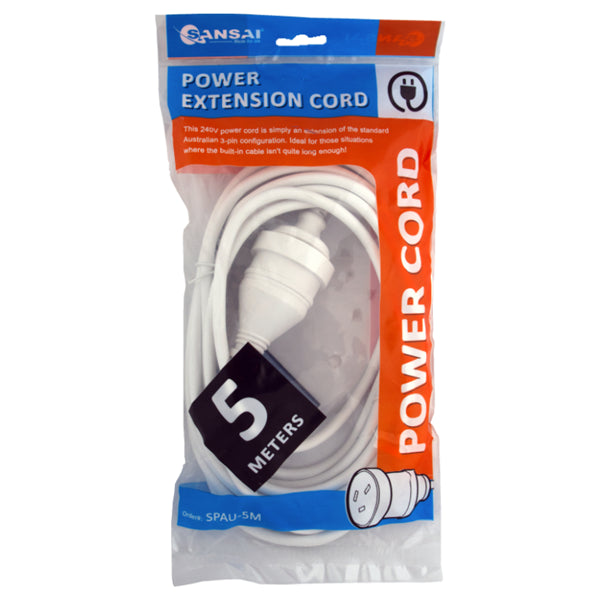 5 Meter Power Extension Lead with 240V 10A Cable