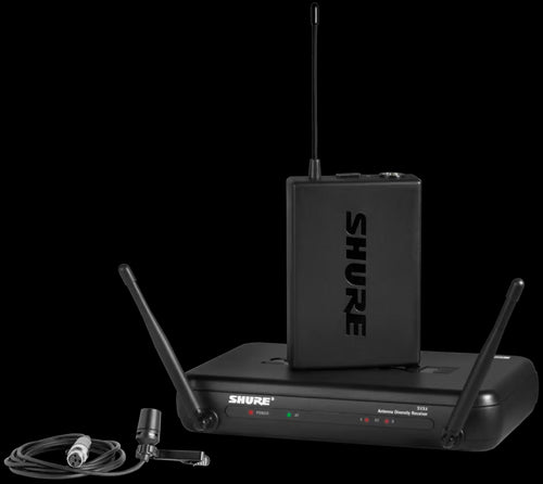shure - Shure SVX Wireless Lapel System with Receiver, Transmitter, Lapel Microphone