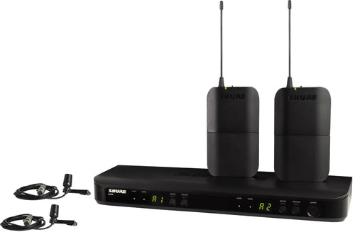 shure - Shure BLX188 Dual Lapel Wireless System with BLX Receiver, Body Pack Transmitter, 2 Lapel Microphones
