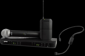 BLX Wireless Combo System with Body Pack Transmitter, Headset, and Lapel Microphones