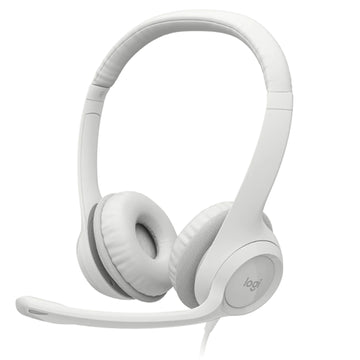 H390 USB Digital Headset Off-White Stereo Rotating Mic USB 20Hz-20kHz Headset 100Hz-10kHz Mic Response Headset