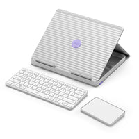 Casa Pop-Up Laptop Desk White Keyboard Touchpad Stand Home Office Kit Stand